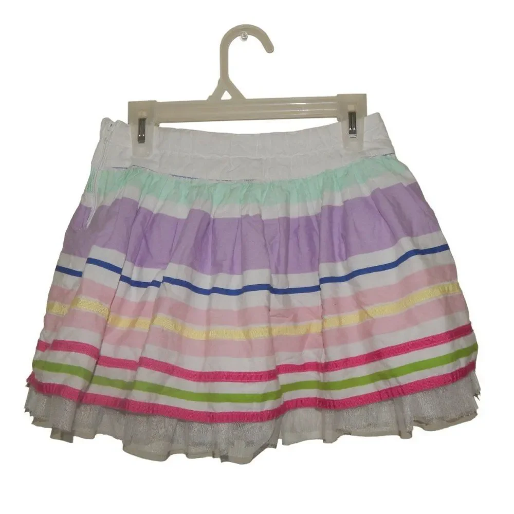 Children’s Place girls 6x-7 multicolor stripe tutu skirt adjustable waist
